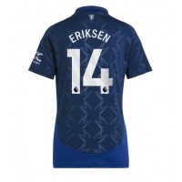 Maglia Calcio Manchester United Christian Eriksen #14 Seconda Divisa Donna 2024-25 Manica Corta